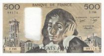 France 500 Francs - Pascal - St Jacques Tower - 05-01-1984 - Serial Z.196