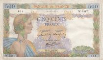 France 500 francs - The peace - 07-01-1943 - Serial W.7587