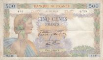 France 500 francs - The peace - 11-07-1940 - Serial O.733