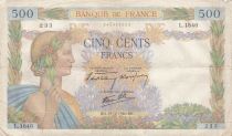 France 500 francs - The peace - 19-12-1940 - Serial L.1640