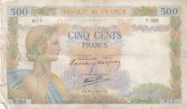 France 500 francs - The peace - 20-06-1940 - Serial Y.520