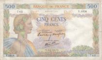 France 500 francs - The peace - 26-09-1940 - Serial Y.1016