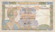 France 500 francs - The peace - 30-10-1941 - Serial H.3846