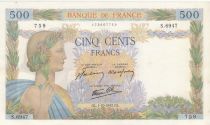 France 500 Francs - The peace- 01-10-1942 - Serial S.6947