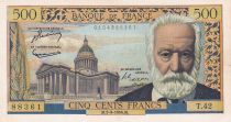 France 500 Francs - Victor Hugo - 02/09/1954 - Serial T.42