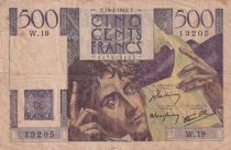 France 500 Francs, Chateaubriand - 19-07-1945- Serial W.19