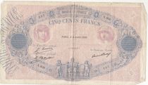 France 500 Francs Blue and Pink - 08-07-1926 - Serial X.800