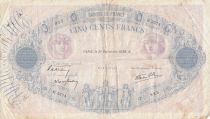 France 500 Francs Blue and Pink modified - 27-05-1938 - Serial R.3574