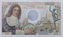 France 500 Francs Colbert - ND (1943) - Proof Specimen