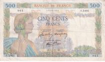 France 500 Francs La Paix - 06-02-1941 - Serial S.2402