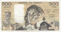 France 500 Francs Pascal - St Jacques Tower - 05-05-1988 - Serial V.278