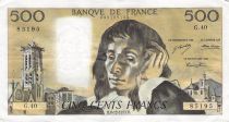 France 500 Francs Pascal - St Jacques Tower - 05-09-1974 - Serial Q.45 - VF+