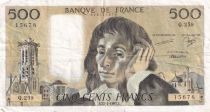 France 500 Francs Pascal - St Jacques Tower - 22-01-1987 - Serial Q.259 - VF