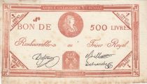 France 500 livres - Bon à l\'effigie de Louis XVII - non émis - 1794 - FAUX