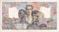 France 5000 Francs - Empire - 20-09-1945 - Serial V.1272 - P.103