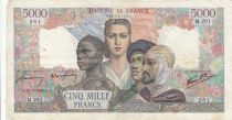 France 5000 Francs France and colonies - 15-02-1945 - Serial M.291