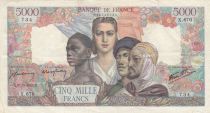 France 5000 Francs France and colonies - 31-05-1945 Serial X.670