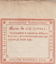 France 6 livres - Seine-Inférieure - Rouen - Association patriotique - 31-07-1792