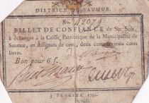 France 6 Sols - Maine et loire - District de Saumur - 03-02-1792