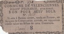 France 8 sols - Nord - Non-forced exchange ticket - Municipality of Valenciennes - ND