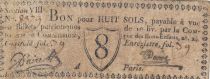 France 8 sols - Seine - Paris - Compagnie de Commission - 1792