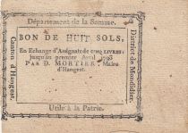 France 8 sols - Somme - Mayor of Hangest - 04-1793