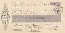 France 934 francs - Bank cheque receipt - Christofini et Vernet - 21-11-1916