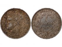 France Cérès - 5 Francs Argent 1849 A Paris