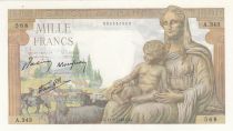 France Demeter 1000 Francs - 11-06-1942 - Serial A.343