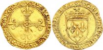 France Ecu d\'Or au Soleil, Charles VIII (1483-1498) - VF - Gold - Rouen