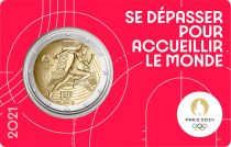 France Jeux Olympiques PARIS 2024 - 2 Euros Commémo. BU - FRANCE 2021 - Blister n°4 (Rouge)