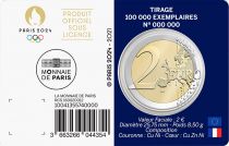 France JEUX OLYMPIQUES Paris 2024 - 2 Euros Commémo. BU - FRANCE 2021 - Blister n°5 (Bleu foncé)