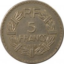 France Lavrillier - 5 Francs Nickel 1938