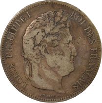 France Louis Philippe - 5 Silver Francs, Raised Lettering - 1834 MA Marseille