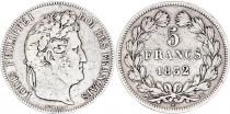 France Louis Philippe Ier - 5 Silver Francs 1832 BB Strasbourg \ Type Domard, Tr Relief\ 