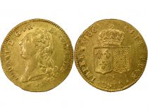 France Louis XVI - Double Gold Louis, Bare Head - 1786 N Montpellier