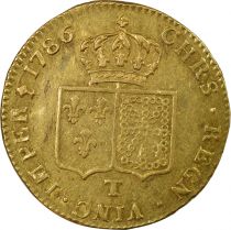 France Louis XVI - Double Gold Louis, Bare Head - 1786 T Nantes