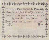 France Pézenas Billet Patriotique - 1792 - Non signé