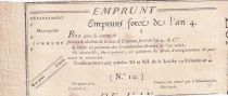 France xx  Francs - Emprunt Forcé - Year 4 (1796) - not issued