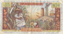 French Antilles 10 NF Girl, sugar cane - 1962