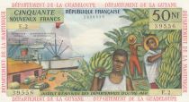 French Antilles 50 NF - Banana harvest - 1962 - Serial E.2 - UNC - P.6a