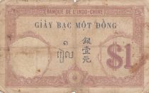 French Indo-China 1 Piastre - Walhain -  Num 999 - Signature Simon, Thion de la Chaume - 1927