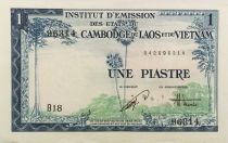 French Indo-China 1 Piastre ND (1954) - Viet Nam issue - VF