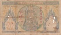 French Indo-China 20 Piastres - Ruins of Angkor - 1928 - Serial W.157