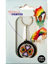 French Mint  10 YEARS OF MARRIAGE FOR ALL - COLOUR MEDAL AND KEY RING - 2023 (MDP)