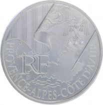 French Mint 10 Euros Argent UNC - P.A.C.A. - Euros from the Regions - 2010