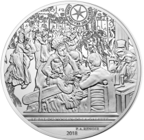 French Mint 10 Euros Silver Proof - Ball at the Moulin de la Galette - 2018