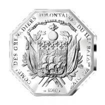 French Mint 25 Euros Silver Proof - Arrival of La Fayette in Boston - Octagonal - 2020