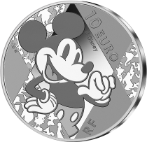 French Mint Donald Duck - 100 years of Disney - 10 Euros Silver Colour BE 2023 (MDP)