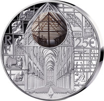 French Mint Rebuilding Notre Dame - 25 Euros Silver Proof 2024 - French Excellence (MDP)